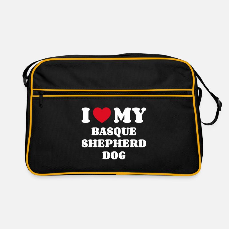 J’adore mon chien de berger basque Sac Retro