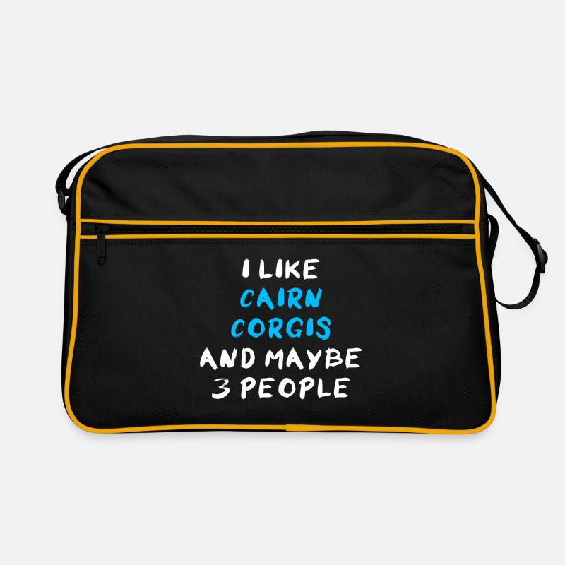 Cairn Corgi - Retro Tasche - Schwarz/Gold
