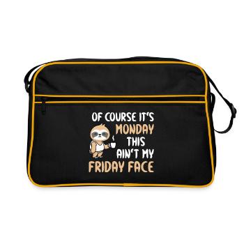 Sloth Monday - Retro Bag - black/gold - Front