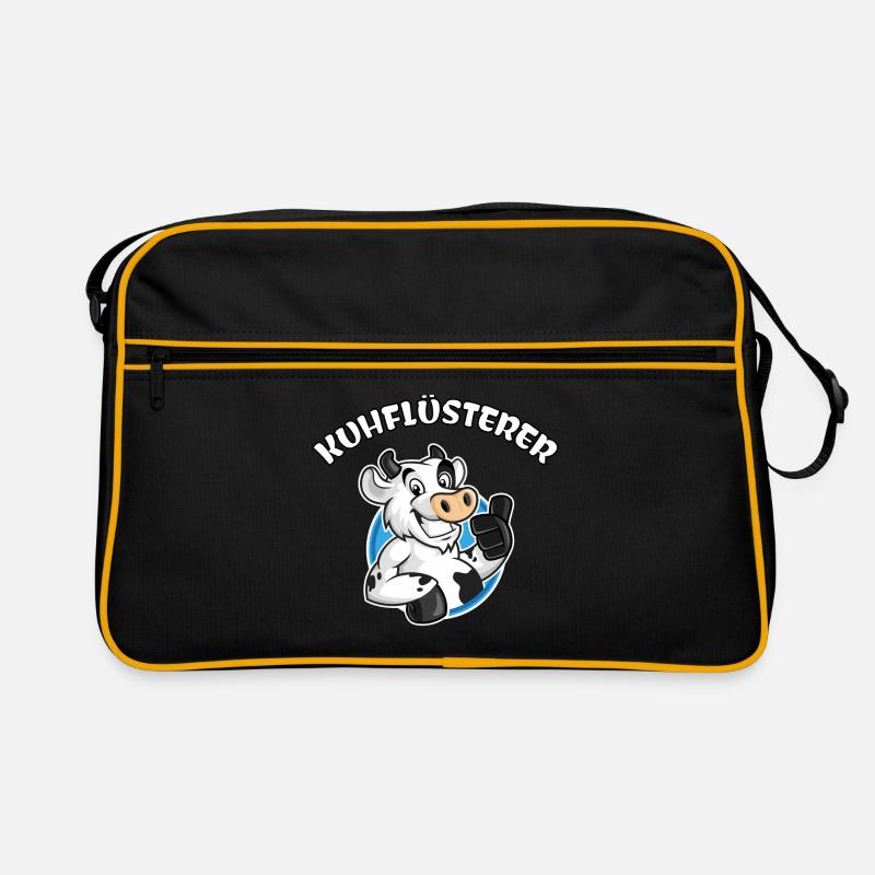 Kuhflüsterer Kuh Bauer Landwirt Farmer Retro Tasche