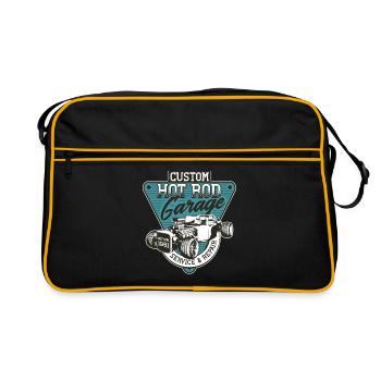 Hot Rod - Voitures de course classiques - sombre - Sac Retro - noir/or - Devant