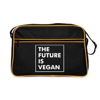 Go Vegan - Fier Végétalien - 04 - neg - Sac Retro - noir/or - Devant