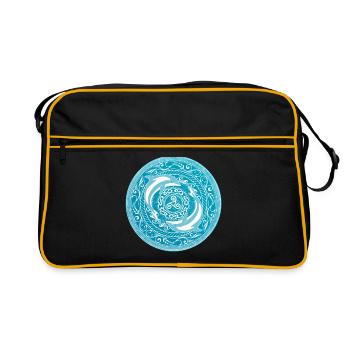 Celtic dolphins - Retro Bag - black/gold - Front
