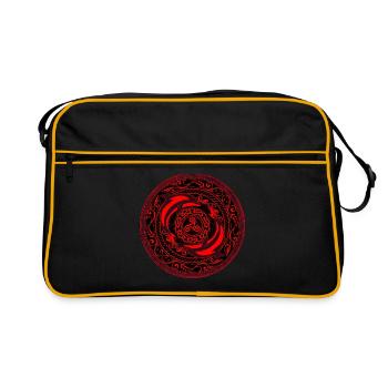 Celtic dolphins - Retro Bag - black/gold - Front