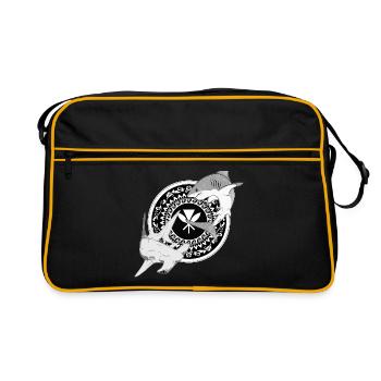 Kanaka Maoli Hammerhead Shark Great White Shark - Retro Bag - black/gold - Front