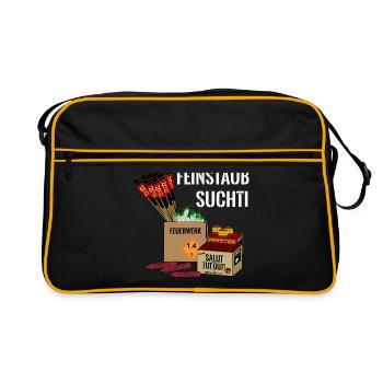 Pyro Feuerwerk - Retro Tasche - Schwarz/Gold - Vorne