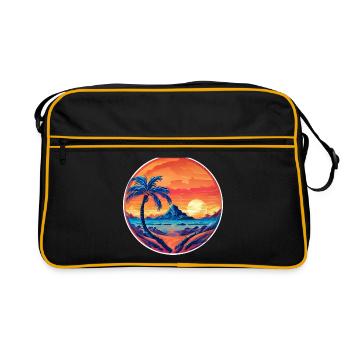 Complément Vintage Beach Landscape - Sac Retro - noir/or - Devant