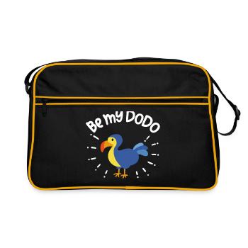 Sois mon dodo | J’aime les dodos - Sac Retro - noir/or - Devant