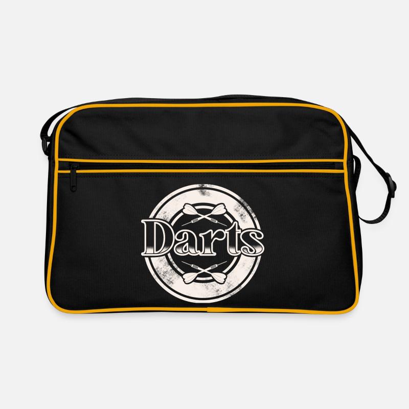 Dart Darten Darts - Retro Tasche - Schwarz/Gold