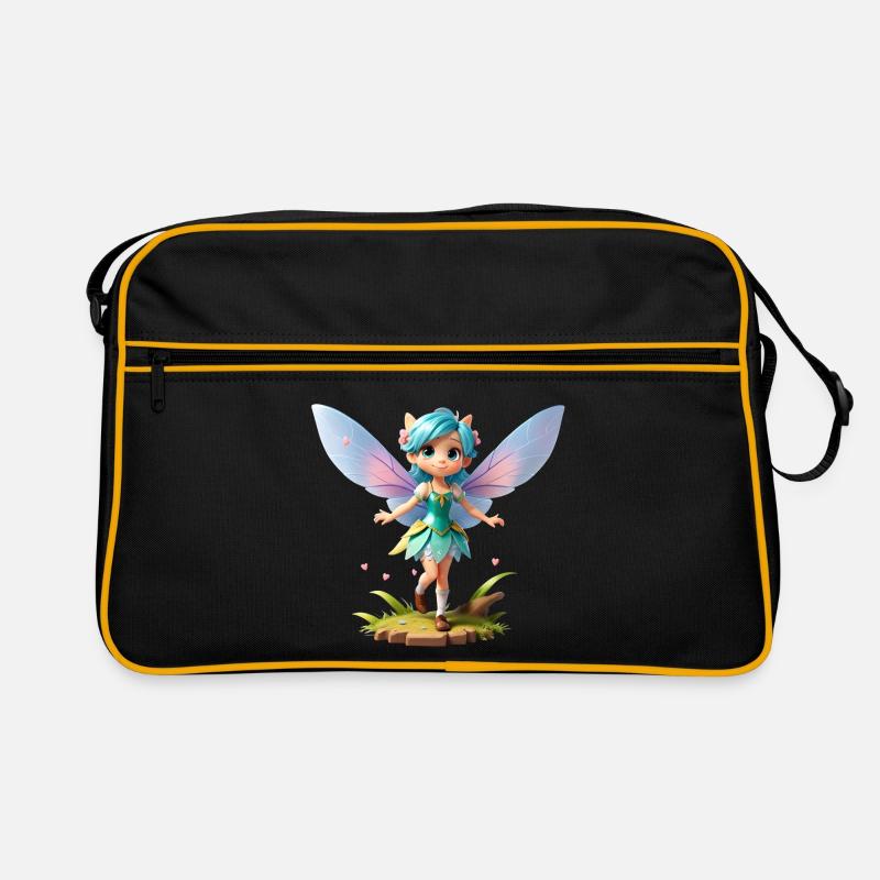 Fee 3D - Retro Tasche - Schwarz/Gold