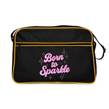 Born to Sparkle / Y2K Statement Design - Retro Bag - black/gold - Front