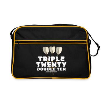 Vintage 1980's Darts Checkout - Retro Bag - black/gold - Front