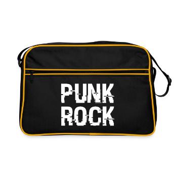 Typographie dégradée du punk rock - Sac Retro - noir/or - Devant