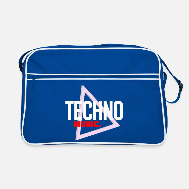 Techno Neon Dreieck Puls Retro Tasche