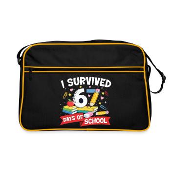 Funny Meme 67 Days Survived School Student - Retro Bag - black/gold - Front