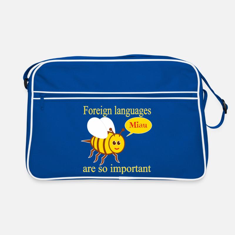 Bee with speech bubble Retro Bag
