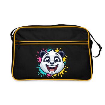 Panda Splash Color World - Retro Bag - black/gold - Front