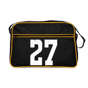 Chiffres 27 Contrast Design - Sac Retro - noir/or - Devant