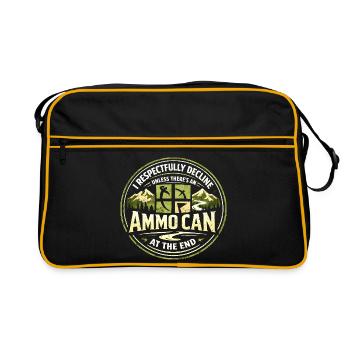 Only with cache at the destination | Geocaching Humor - Retro Bag - black/gold - Front