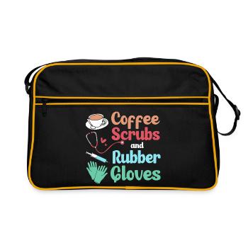 MFA Medizin Mediziner Kaffee - Retro Tasche - Schwarz/Gold - Vorne