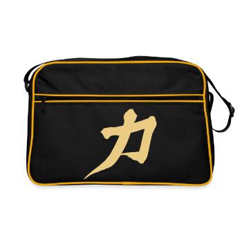 Kraft - En japonais - Caractères KANJI - Sac Retro - noir/or - Devant