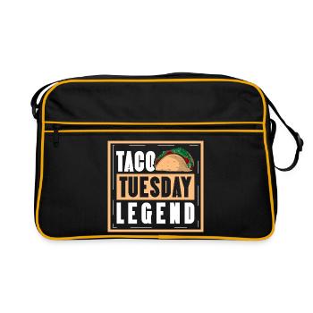 taco tuesday legend - Retro Bag - black/gold - Front