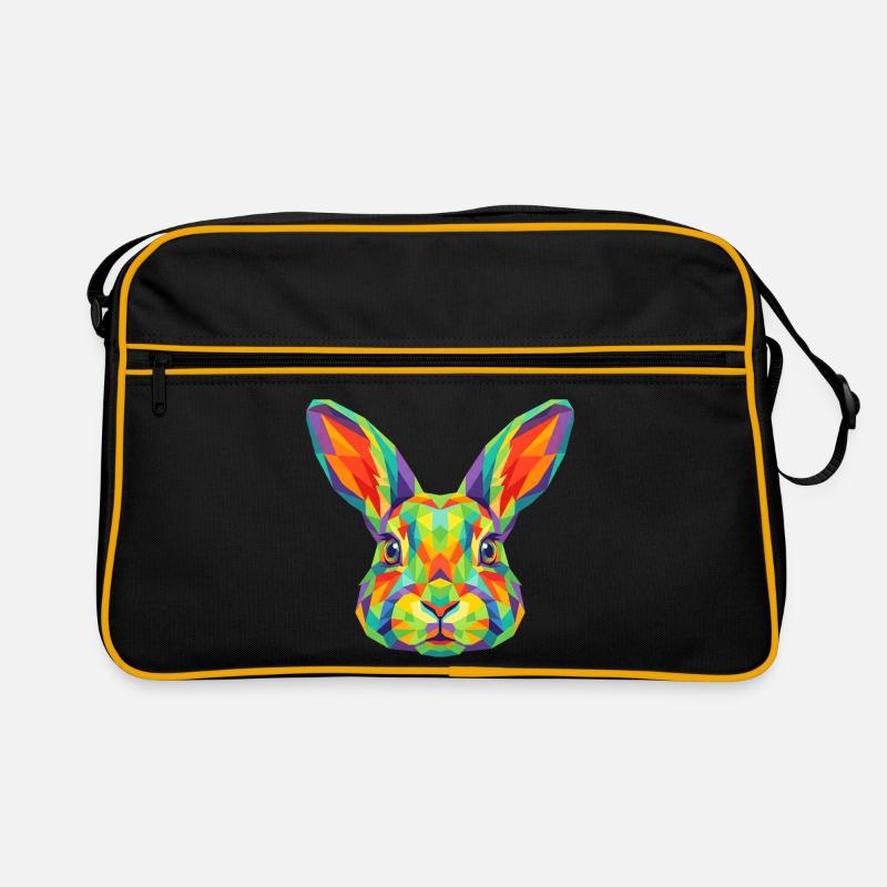 Colorful Geometric Rabbit Bunny Pop Art Retro Bag