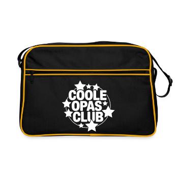 Cool Grandpa's Club Emblem - Retro Bag - black/gold - Front