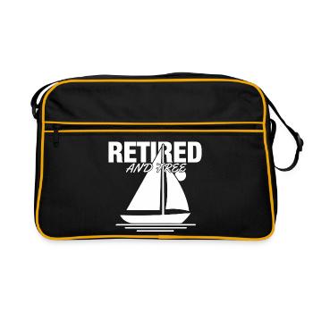 Endlich Rente Frei - Retro Tasche - Schwarz/Gold - Vorne