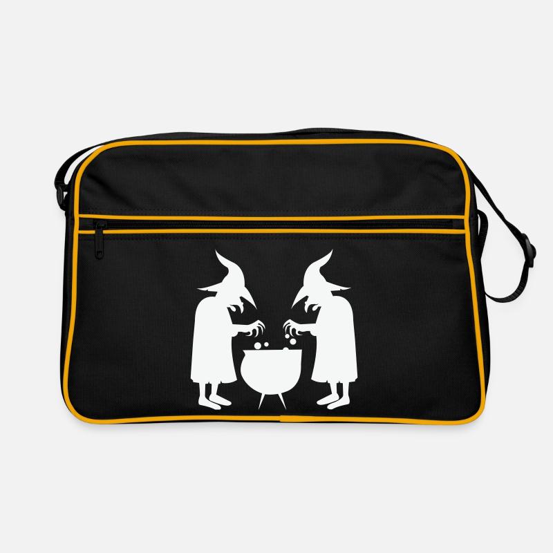 Witches stirring magic potions Retro Bag