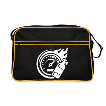 Turbo Boost Tuning Symbol - Retro Bag - black/gold - Front