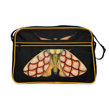 Moth rose - Retro Bag - black/gold - Front