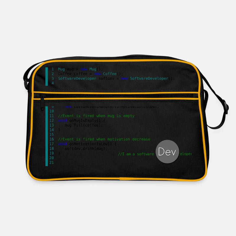 I am a Software Developer Retro Tasche