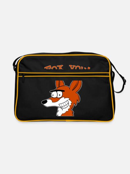 Fox you! - Retro Bag - black/gold - Front