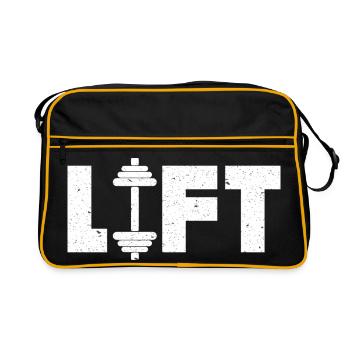Lift Deadlifting Weightlifting Weightlift Weight - Retro Bag - black/gold - Front