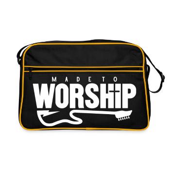 Des motifs de guitare inspirants pour la musique - Sac Retro - noir/or - Devant