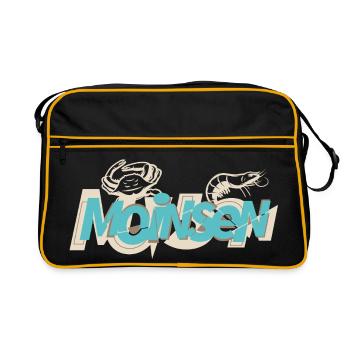 Moinsen & Krabben - Retro Tasche - Schwarz/Gold - Vorne