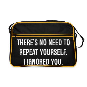 il n’y a pas besoin de te répéter je t’ai ignoré - Sac Retro - noir/or - Devant