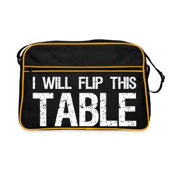 Je vais retourner ce tableau : jeux de société - Sac Retro - noir/or - Devant
