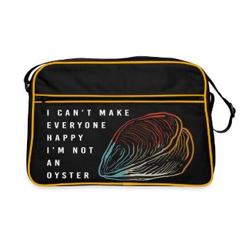 Austern - Retro Tasche - Schwarz/Gold - Vorne