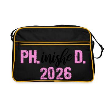 Doctorat 2026 Doctorat philistin Thèse PhD - Sac Retro - noir/or - Devant