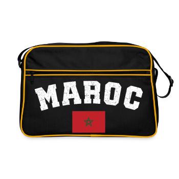Maroc drapeau L'Équipe du Maroc - Sac Retro - noir/or - Devant