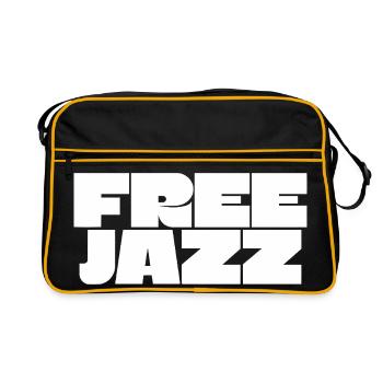 Logo en gras Free Jazz - Sac Retro - noir/or - Devant