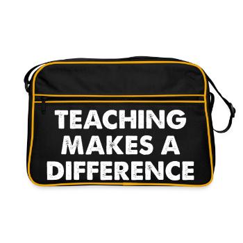 Teaching Makes A Difference - Retro Tasche - Schwarz/Gold - Vorne