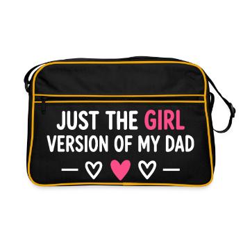 Nur die Mädchenversion meines Vaters - Retro Tasche - Schwarz/Gold - Vorne