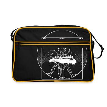 DJ da Vinci Art - Retro Tasche - Schwarz/Gold - Vorne