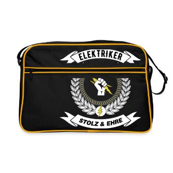Electricians pride and honor III - Retro Bag - black/gold - Front