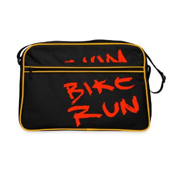 Triathlon: Swim Bike Run - Sac Retro - noir/or - Devant