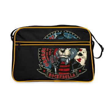 SINGING CATER Funny rockabilly cat gift - Retro Bag - black/gold - Front