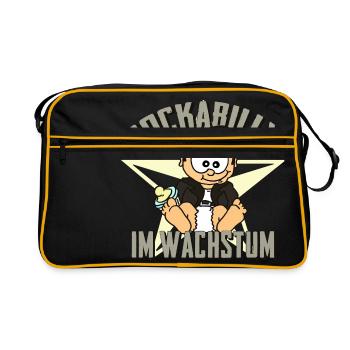 Rockabilly im Wachstum - Retro Tasche - Schwarz/Gold - Vorne